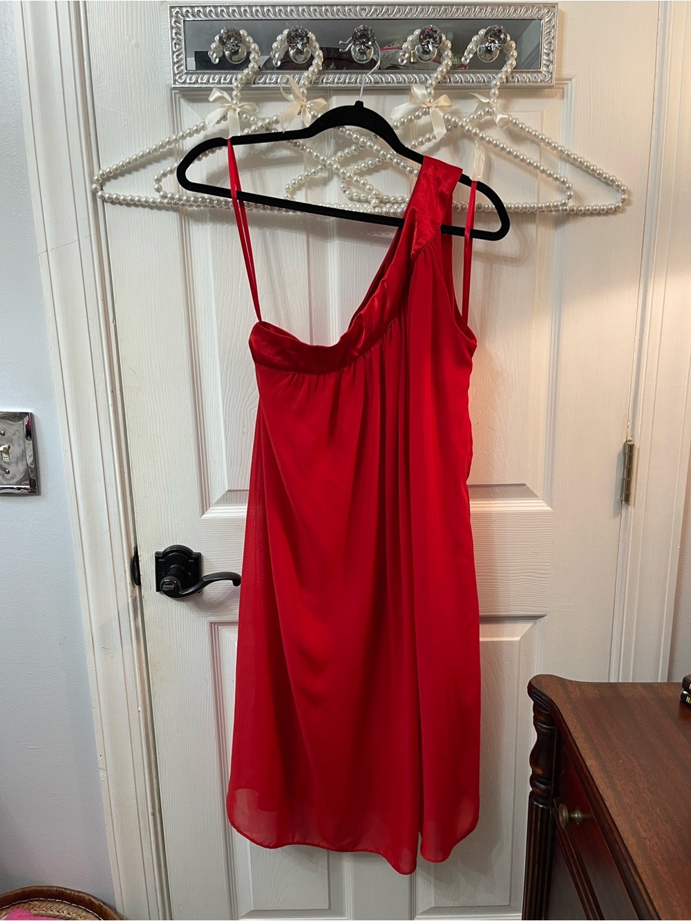 Lane Bryant Red One-Shoulder Cocktail Dress